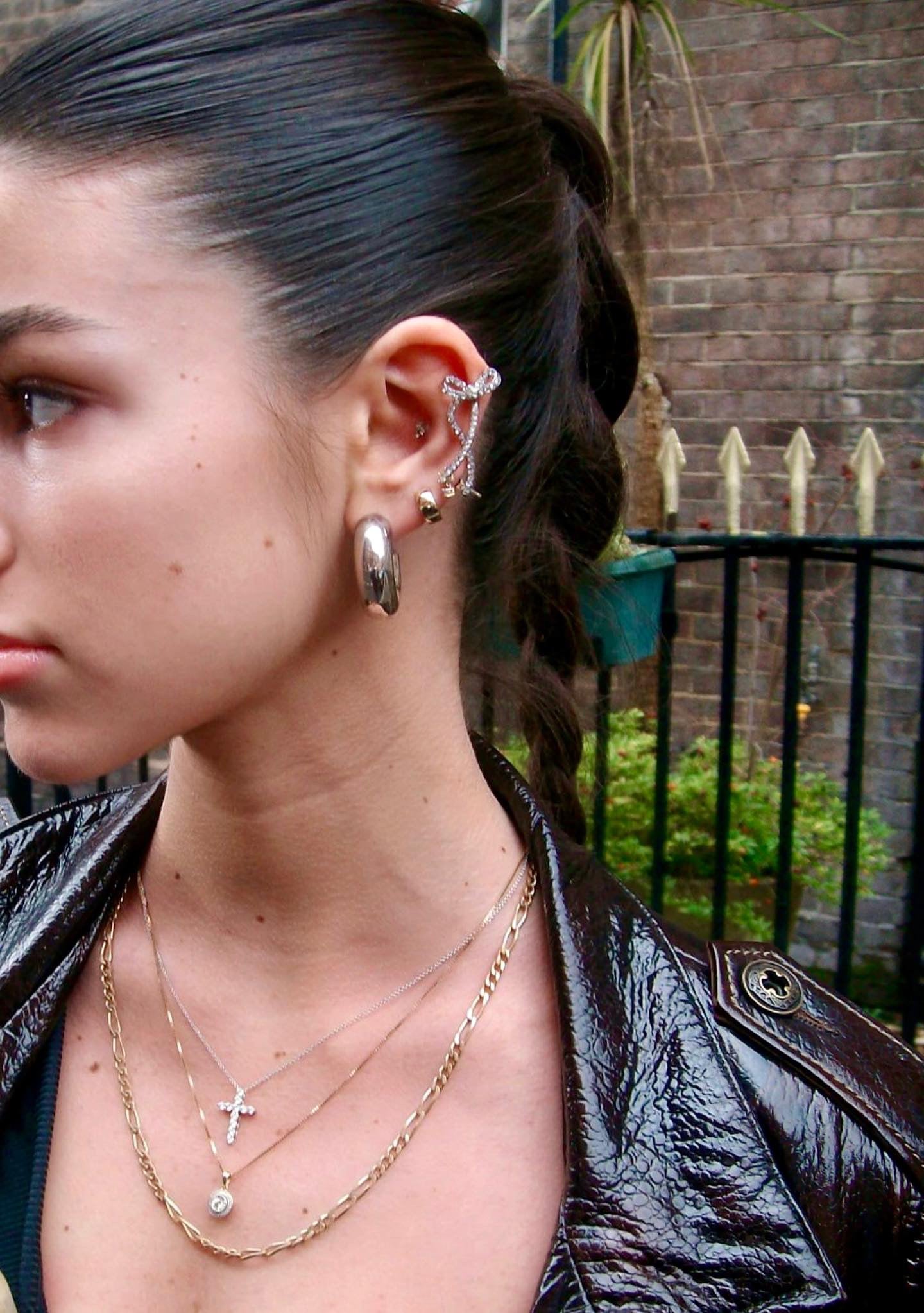 Bow Earrings Silver