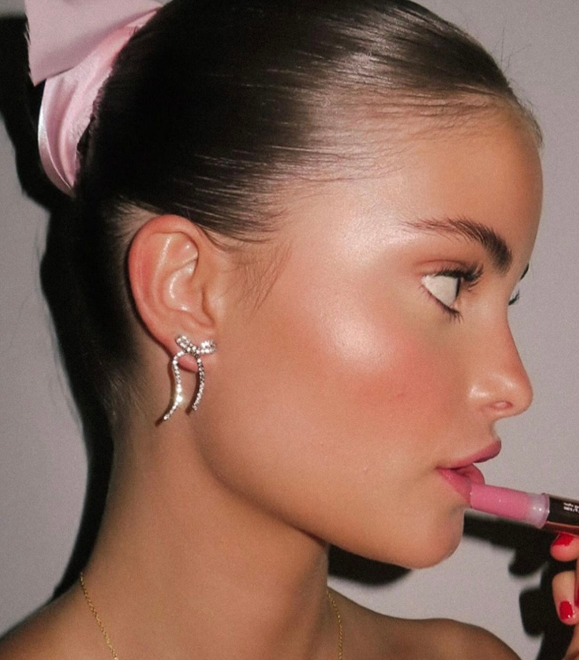 Bow Earrings Silver