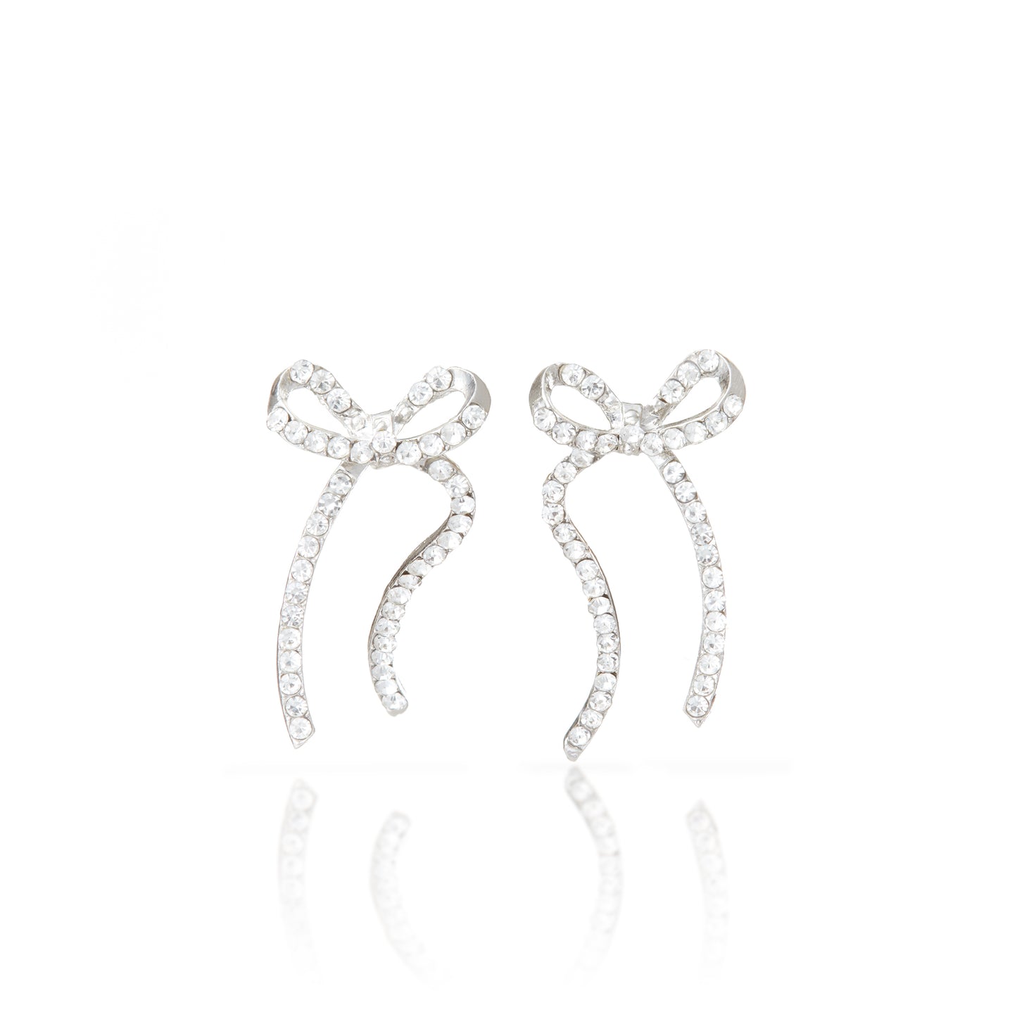 Bow Earrings Silver
